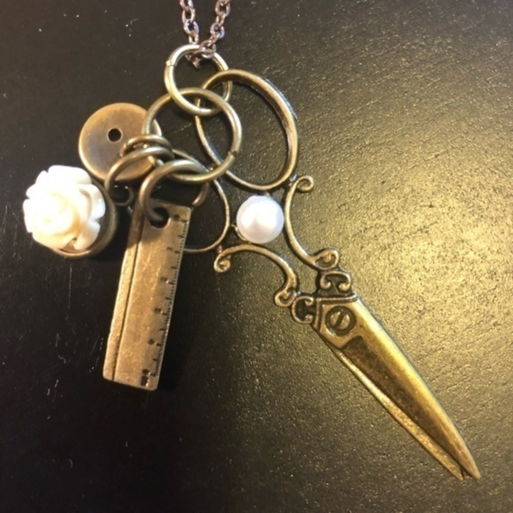 Handcrafted Jewelry with Scissors and Accessories